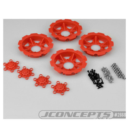 JConcepts Tracker Wheel Discs 4 pieces - Red JCO2668-7
