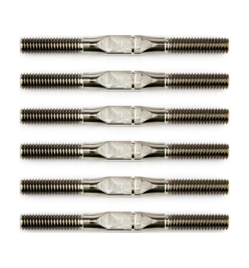 Associated 1:14 Titanium Turnbuckle Set silver 35 mm /1.37 in ASC21565