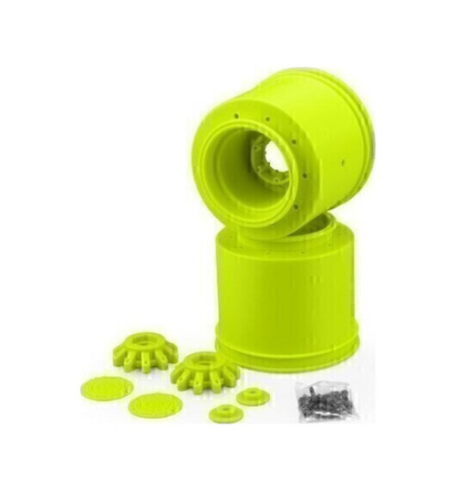 JConcepts Aggressor 2.6 x 3.8 Monster Truck Wheel Yellow 2 JCO3414Y