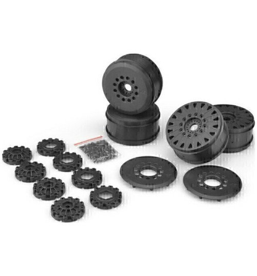 JConcepts Cheetah 83mm speed-run wheel-12 & 17mm hex adapt-Blk JCO3395B