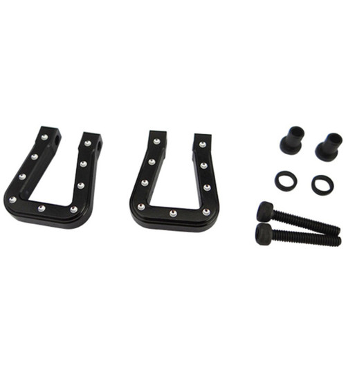 Hot Racing Black Aluminum Monster Flat Shackles TRX-4 SCX10 SCX10 II ACC808MF01