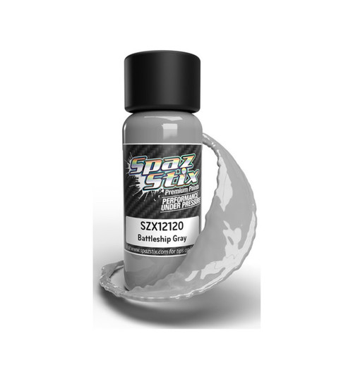 Spaz Stix Battleship Gray Airbrush Ready Paint, 2oz Bottle SZX12120
