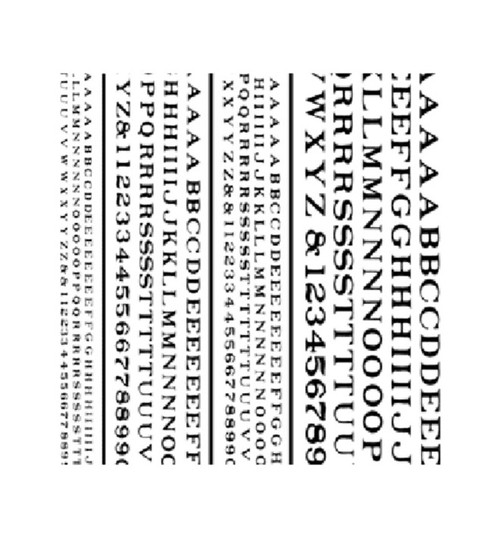 Woodland Scenics Railroad Roman Letters Black WOODT505