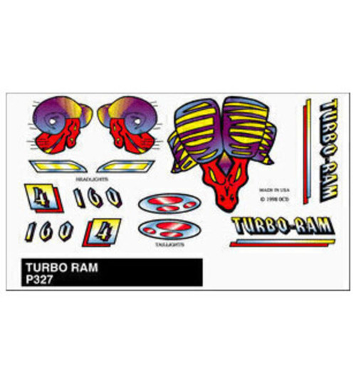 Pinecar Stick-On Decals Turbo Ram PIN327