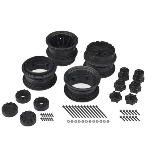 JConcepts Krimson Dually 2.6 dual wheels w adaptors 2 -Black JCO3388B