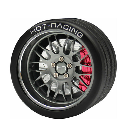 Hot Racing Gunmetal 10-Y BBS 6061 Steering Wheel NB4 SW49TY14