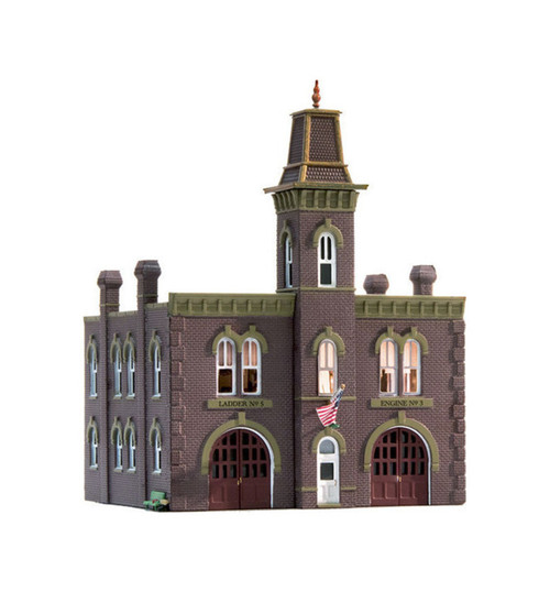 Woodland Scenics N Built-Up Firehouse WOOBR4934