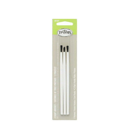 Testors 3 Piece Economy Assorted Brush Set TES281201