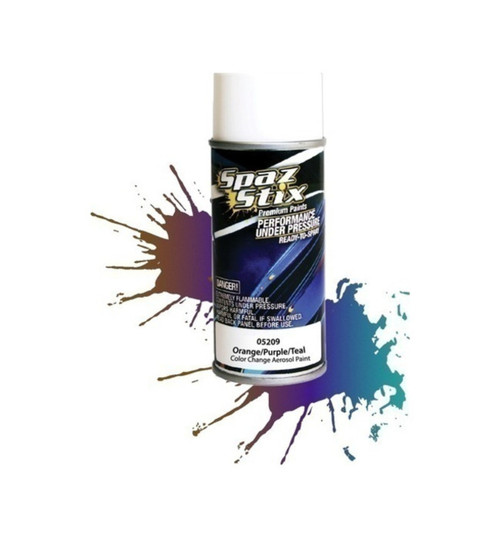 Spaz Stix Color Change Aerosol Paint Orange/Purple/Teal 3.5oz Can SZX05209