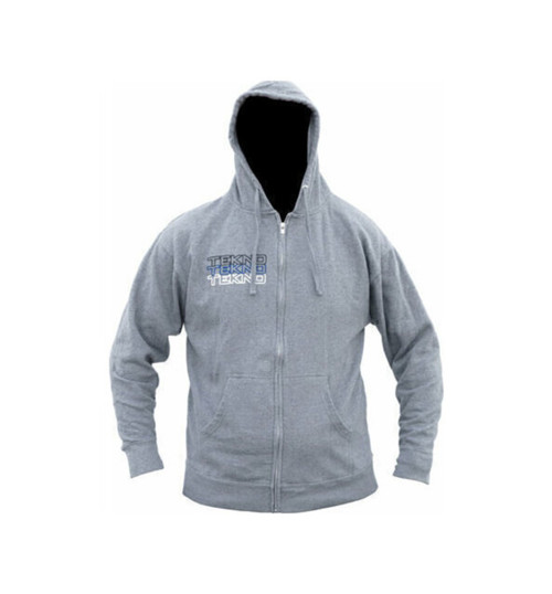 Tekno RC Zippered Hoodie (Stacked Logo Gray) Xxl TKRHOODIE07XXL
