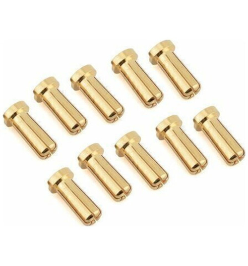 Maclan Max Current 5mm Low Profile Gold Bullet Connectors 10 pie MCL4217