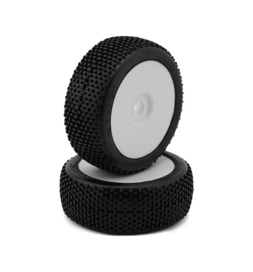 GRP Tires Block Pre-Mounted 1/8 Buggy Tires (White) (2) (S25 - Supe GRPGMX20-S25