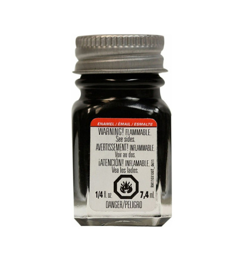 Testors Enamel 1/4 Oz Gloss Black TES1147TT