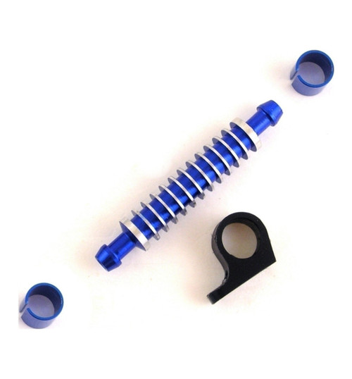 Hot Racing Blue Aluminum Exhaust in-Line Intercooler EHS318L06