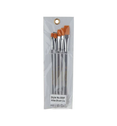 Atlas Brush Taklon 5pc Flat Set ABS800F