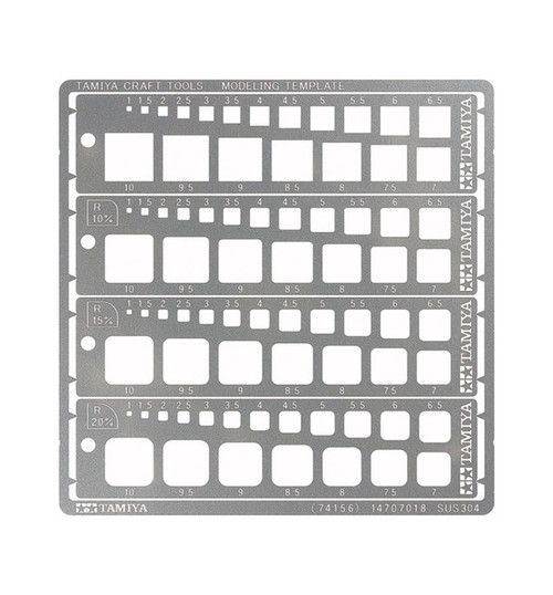 Tamiya Modeling Template (Square/1-10Mm) TAM74156