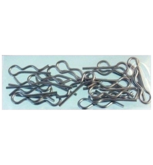 HPI Black Body Clips 26.8mm long 1.5mm wire (20) HPI6123