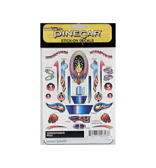 Pinecar Stick-On Decals Horsepower PIN323