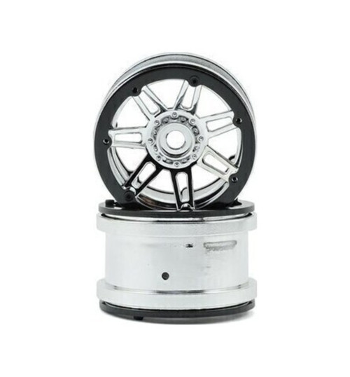 Pit Bull Tires 2.2 Beadlock Raceline #931 Injector Chrome/Black (2) PBTW22931CB