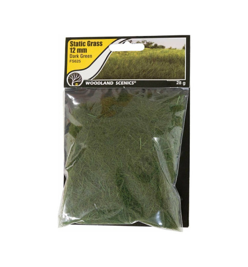 Woodland Scenics Static Grass Dark Green 12mm WOOFS625