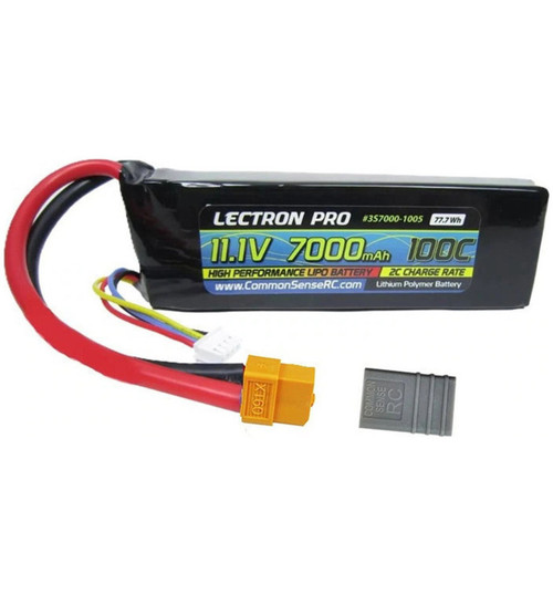 Common Sense RC Lectron Pro 11.1V 7000mAh 100C LiPo Battery CMS3S7000-100X