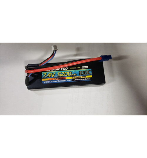 Common Sense RC Lectron Pro 7.4V 5200mAh 100C LiPo Battery CMS2S5200-100E