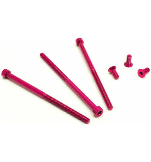 Trinity Motor Aluminum Screw Set 6 Pink: Drag Master/Monster TEP1513P