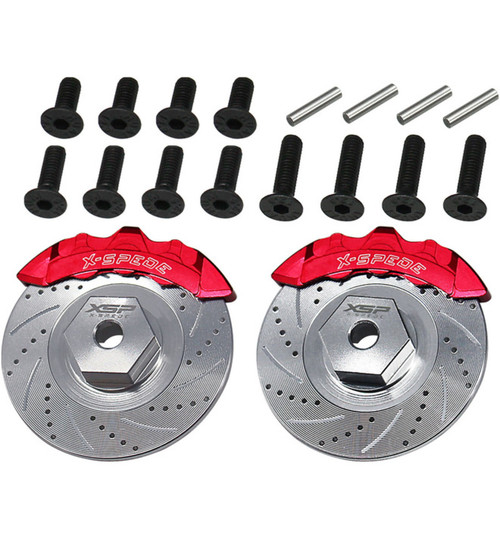 X Spede Kyosho Fazer FZD2 Aluminum Brake Disc Red Caliper FZT10P02