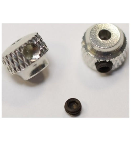 Hot Racing Silver alum. knurled collar (2) SH338NC08