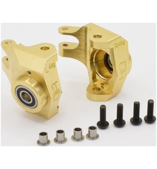 Hot Racing Axial SCX10 II 2 Brass Heavy Metal Front Steering Knuckles SCXT21HM