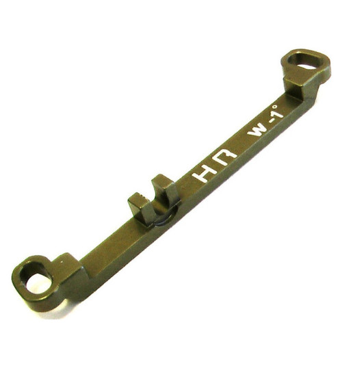 Hot Racing Aluminum Steering Link Long -1 Deg (Gunmetal) - Kyosho Mr-03 KMT49LN1