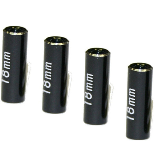 Hot Racing Aluminum Standoff Post Link 6x18mm w/ M3 Threads (Black)(4) RCL61801