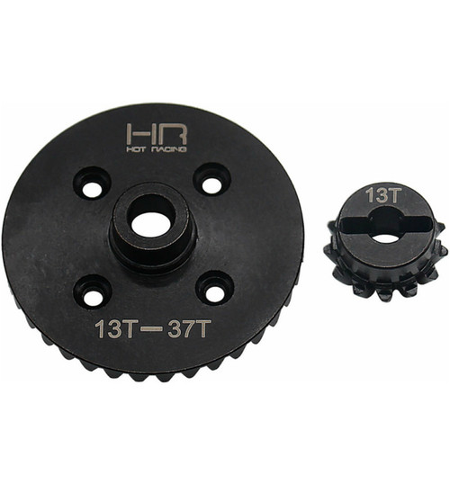Hot Racing Traxxas Maxx 37t/13t Steel Diff Ring/Pinion Rear Gear SMXX3713R
