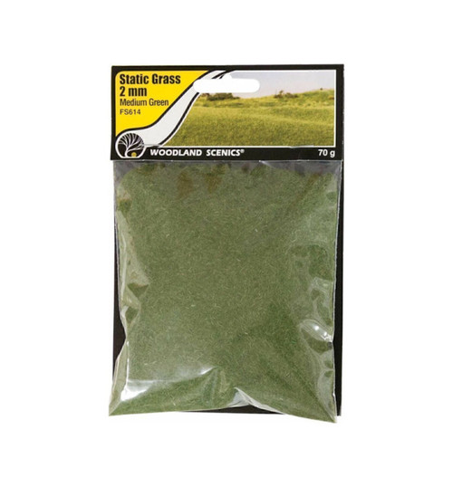 Woodland Scenics Static Grass Medium Green 2mm WOOFS614
