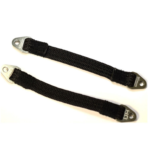 Hot Racing Suspension Travel Limit Straps 90mm (Gunmetal)(2) SLS90T1111