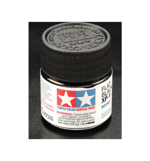 Tamiya Acrylic Mini XF1 Flat Black TAM81701