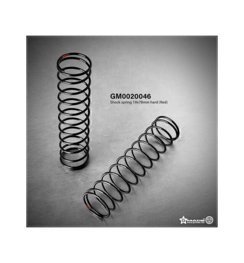G-Made Hard Shock Spring, 19x78mm, Red GMA0020046