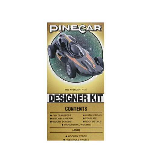 Pinecar Designer Car Kit w/Wedge Avenger PIN421