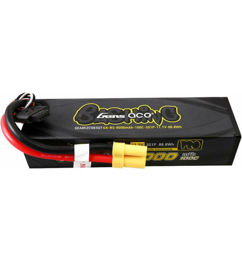 Gens Ace 11.1V 8000mAh 3S 100C G-Tech Smart LiPo: EC5 GEA8K3S10E5GT