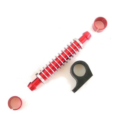 Hot Racing Red Aluminum Exhaust in-Line Intercooler EHS318L02