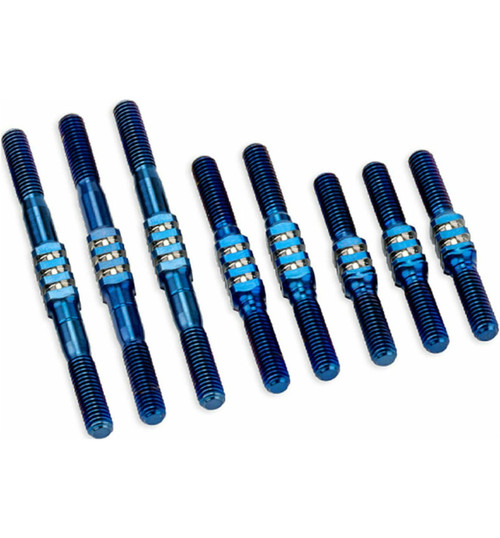 JConcepts RC10 Classic Fin titanium turnbuckle set - burnt blue 7pc. JCO2228-1