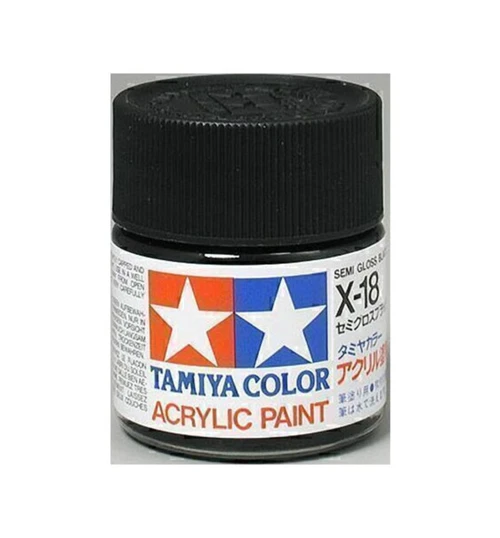 Tamiya Acrylic X18 Semi Gloss Black TAM81018