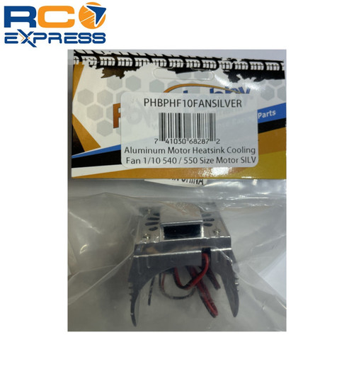 PowerHobby Aluminum Motor heat sink PHBPHF10FANSILVER