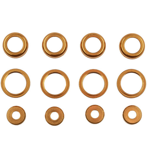 Associated Reflex 14 Classic 10mm Aluminum Shock Caps And Collars Gold ASC21911