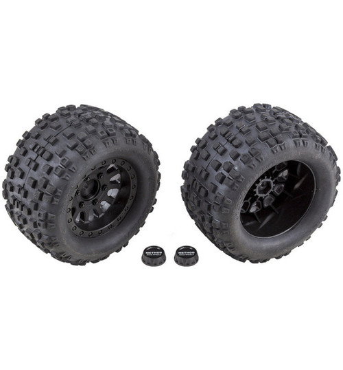 Associated Rival Mt10 Tires and Method Wheels Mounted Hex Black ASC25841