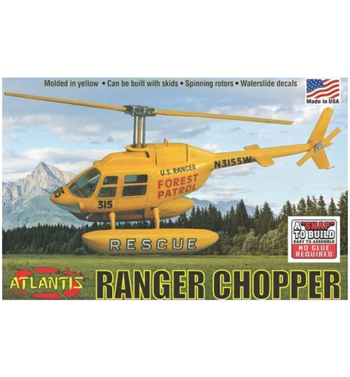 Atlantis Models 1/72 Forest Patrol Rescue Helicopter Snap Plastic Model AANM1025
