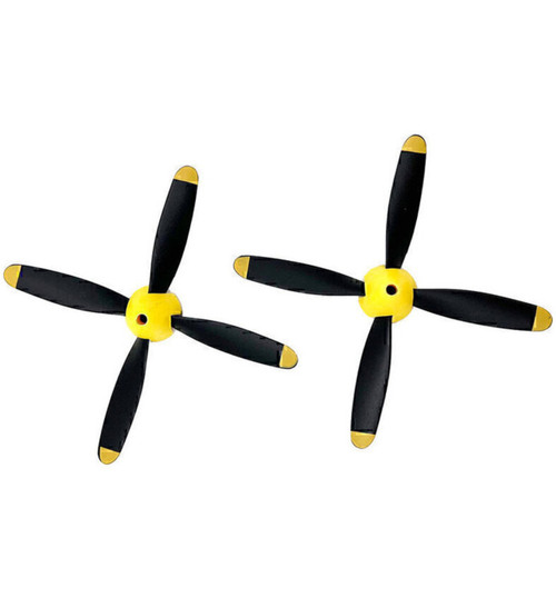 Rage RC 4-Blade Prop W/Spinner 2-Pack ; P-51 Obsession RGRA1364