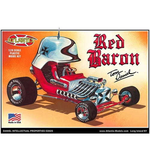 Atlantis Models 1/24 Tom Daniel Red Baron Show Car Plastic Model AANM6740