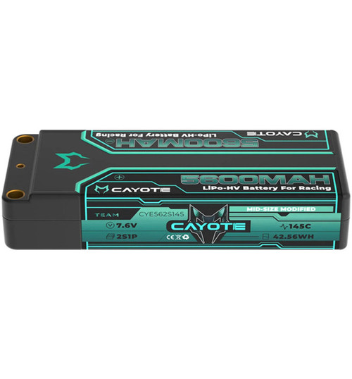 Cayote 2s 145c Mid-Size Lihv Battery (7.6v/5600mah) CYE562S145
