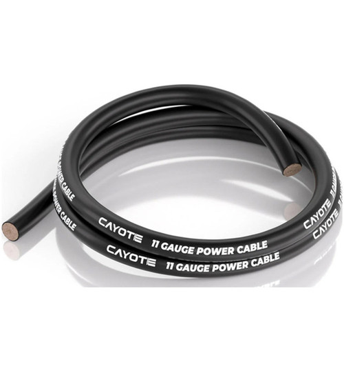 Cayote Thin-Wall Silicone Wire (Black) (1 Meter) (11awg) CYECW05